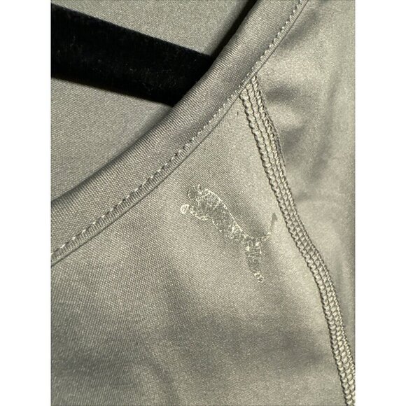 Puma Top Women Size Large Gray Short Sleeve T-Shirt Activewear - Picture 3 of 11